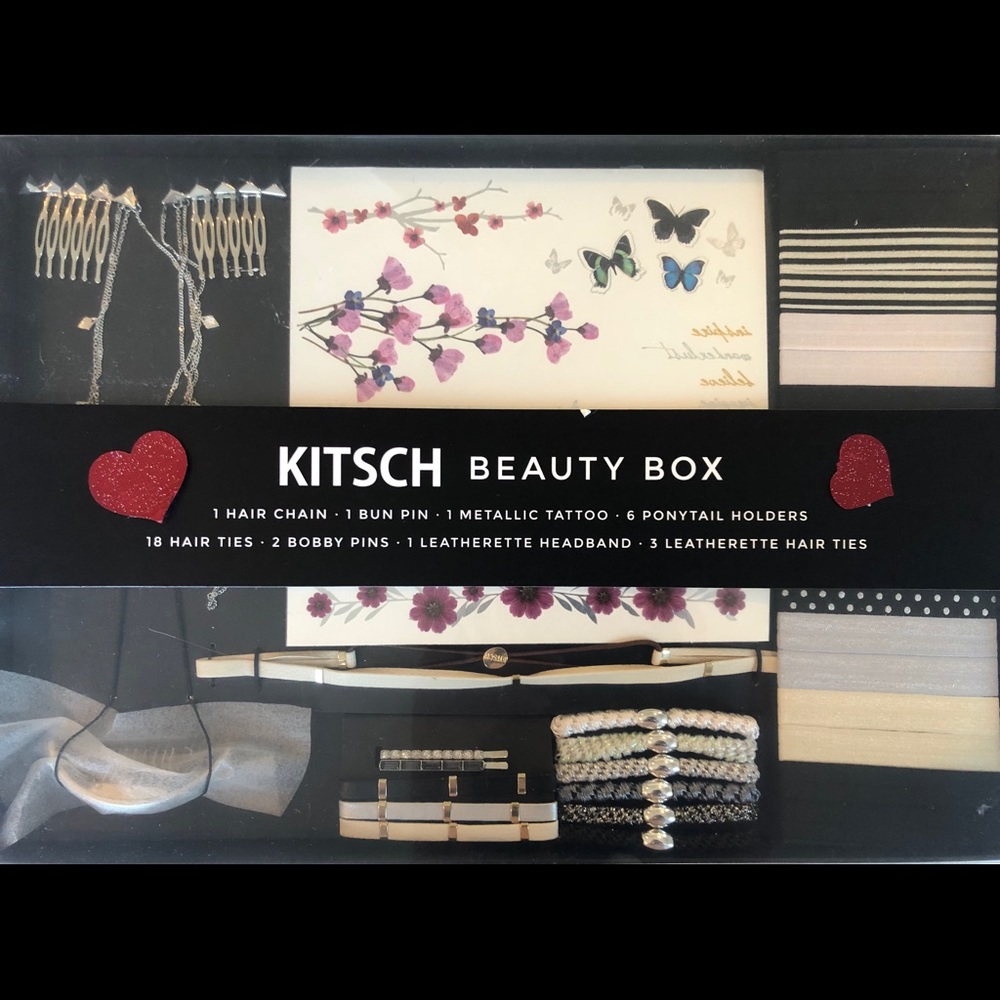 Brand New KITSCH Hair Silver Beauty Box